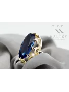 Кольцо Сапфир 14-кв Желтое золото Винтаж стиль vrc253y